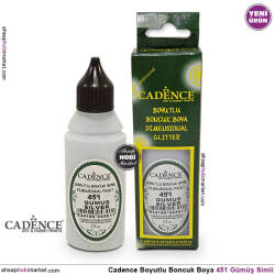 Cadence Boyutlu Boncuk Boya 451 Simli Gümüş - Cadence