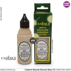 Cadence Boyutlu Boncuk Boya 462 Simli Antik Altın - Cadence