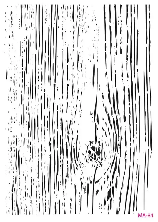 Cadence Budaklı Ağaç Görünümlü Stencil Şablon MA84 - 1