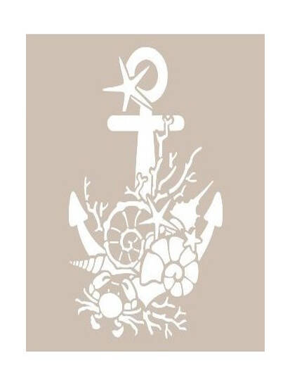 Cadence Büyük Çapa Temalı Stencil Şablon AS468 - 1