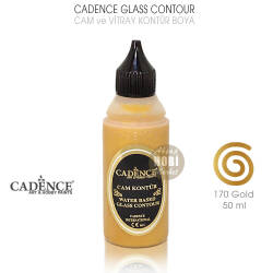 Cadence Cam Vitray Kontür Boyası 170 Gold Altin 50 ml - Cadence