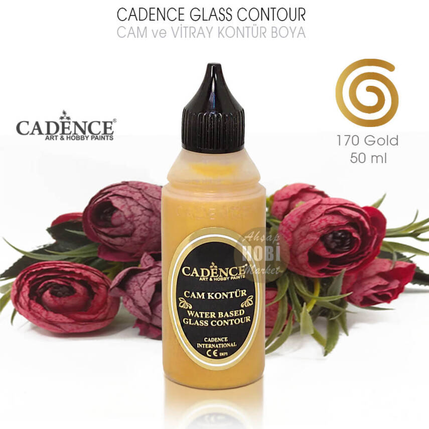 Cadence Cam Vitray Kontür Boyası 170 Gold Altin 50 ml - 2