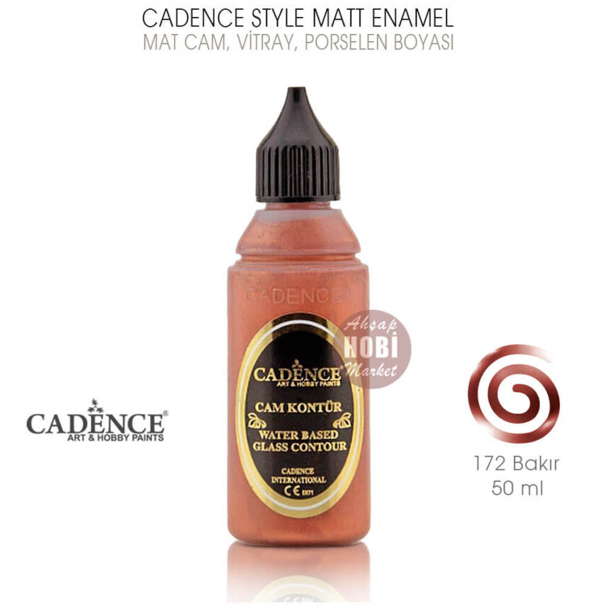 Cadence Cam Vitray Kontür Boyası 172 Bakır Copper 50 ml - 1