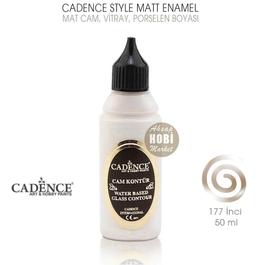 Cadence Cam Vitray Kontür Boyası 177 İnci Pearl 50 ml - 1