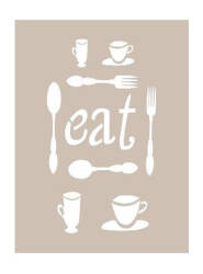 Cadence Çatal Kaşık Yemek Temalı Stencil Şablon AS432 - Cadence