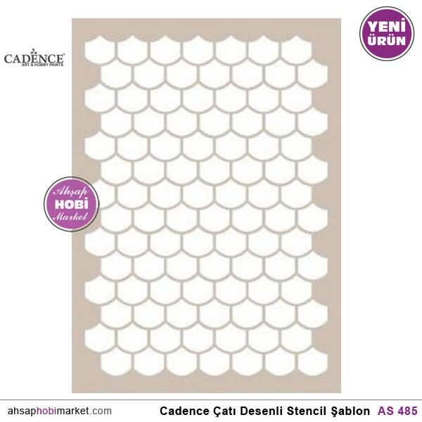 Cadence Çatı Desenli Stencil Şablon AS485 - 1