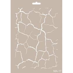 Cadence Çatlaklı Duvar Temali Mix Media Stencil MA17 - Cadence