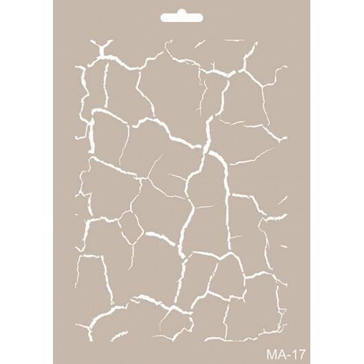 Cadence Çatlaklı Duvar Temali Mix Media Stencil MA17 - 1