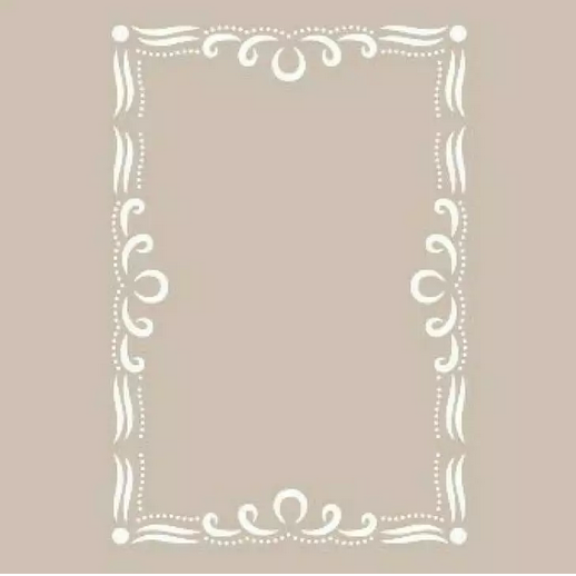 Cadence Çerçeve Desenli Stencil Şablon AS490 - 1