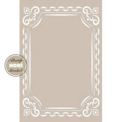 Cadence Çerçeve Desenli Stencil Şablon AS497 - Cadence