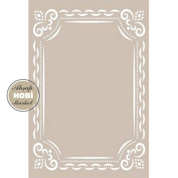 Cadence Çerçeve Desenli Stencil Şablon AS497 - 1