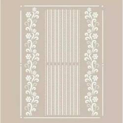 Cadence Çiçek Desenli Stencil Şablon AS489 - Cadence