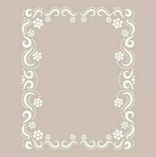 Cadence Çiçek Desenli Stencil Şablon AS494 - 1