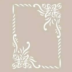 Cadence Çiçek Desenli Stencil Şablon AS495 - Cadence