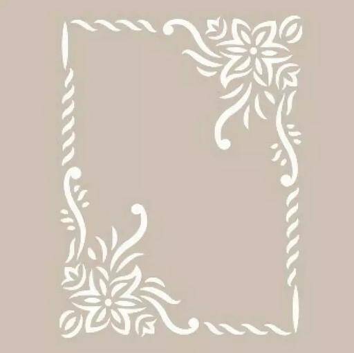 Cadence Çiçek Desenli Stencil Şablon AS495 - 1
