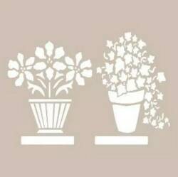 Cadence Çiçek Desenli Stencil Şablon AS507 - Cadence