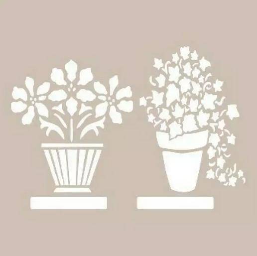 Cadence Çiçek Desenli Stencil Şablon AS507 - 1