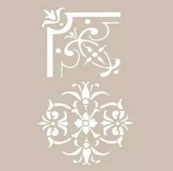 Cadence Çiçek Desenli Stencil Şablon AS509 - Cadence