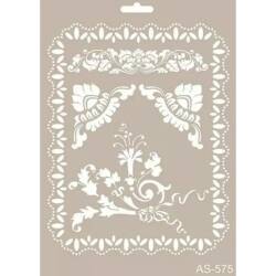 Cadence Çiçek Desenli Stencil Şablon AS575 - Cadence