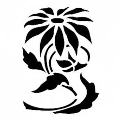 Cadence Çiçek Desenli Stencil Şablon D025 - Cadence