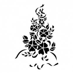 Cadence Çiçek Desenli Stencil Şablon D081 - Cadence