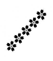 Cadence Çiçek Şeridi Motifi Desenli Stencil Şablon K060 - Cadence