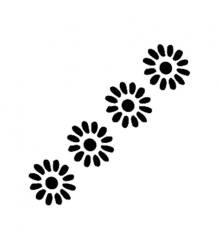 Cadence Çiçek Şeritli Stencil Şablon K089 - Cadence
