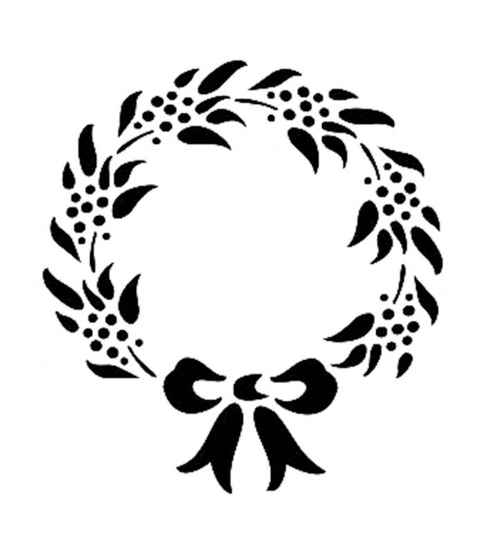 Cadence Çiçek Taçı Çelenk Desenli Stencil Şablon D357 - 1