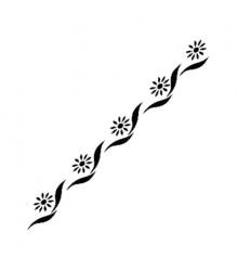 Cadence Çiçek Yaprak Motifli Stencil Şablon K107 - Cadence