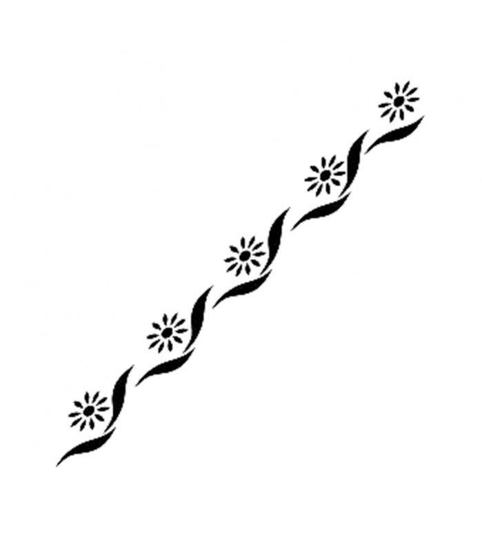 Cadence Çiçek Yaprak Motifli Stencil Şablon K107 - 1