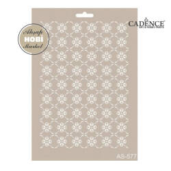 Cadence Çiçekli Fas Desenli Stencil Şablon AS577 - Cadence