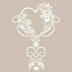 Cadence Çiçekli Kalp Stencil Şablon AS535 - Cadence