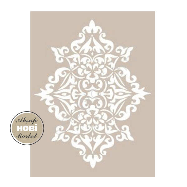 Cadence Çini Motifli Stencil Şablon AS421 - 1