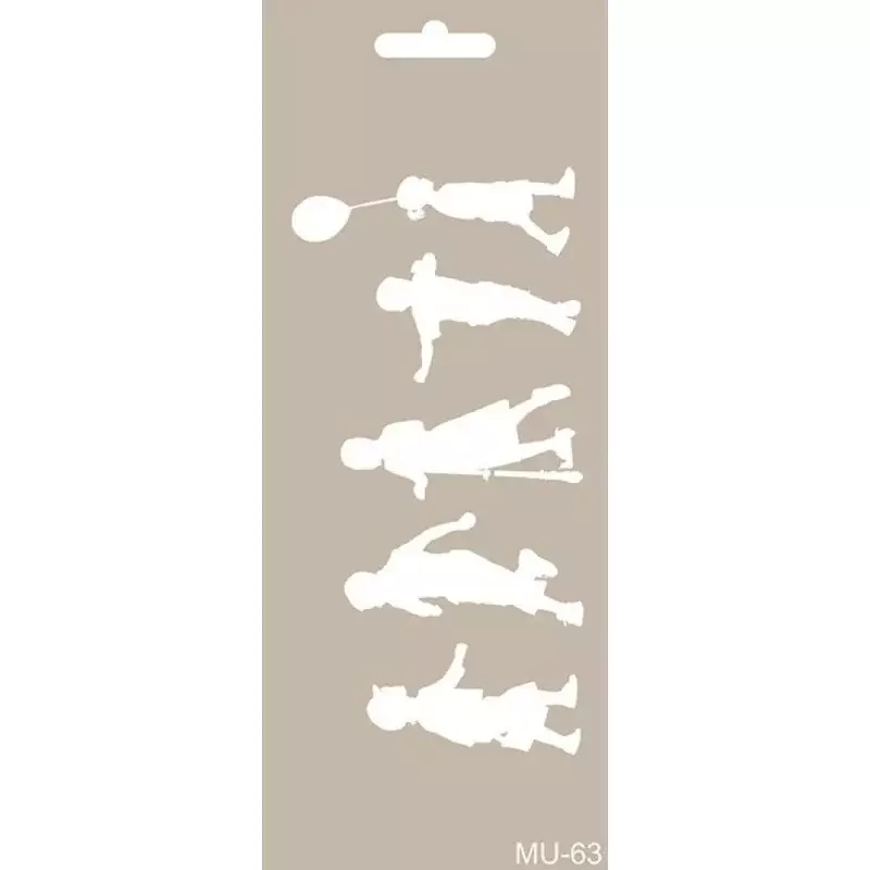 Cadence Çocuk Figürleri Desenli Stencil Şablon MU63 - 1