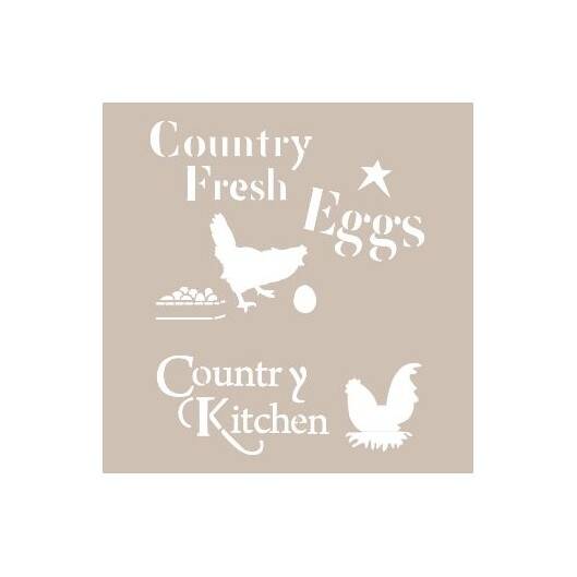 Cadence Country Köy Temalı Stencil Şablon AS428 - 1
