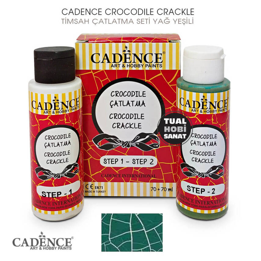 Cadence Crocodile Timsah Çatlatma Medyumu 1001 Yağ Yeşili - 1