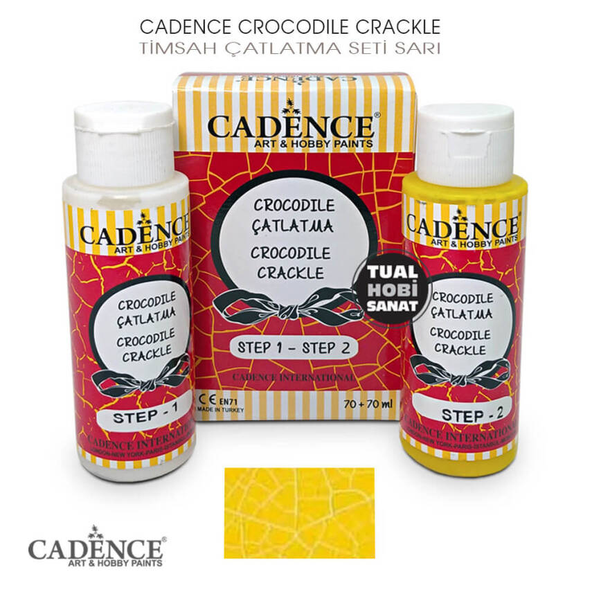 Cadence Crocodile Timsah Çatlatma Medyumu 1004 Sarı - 1