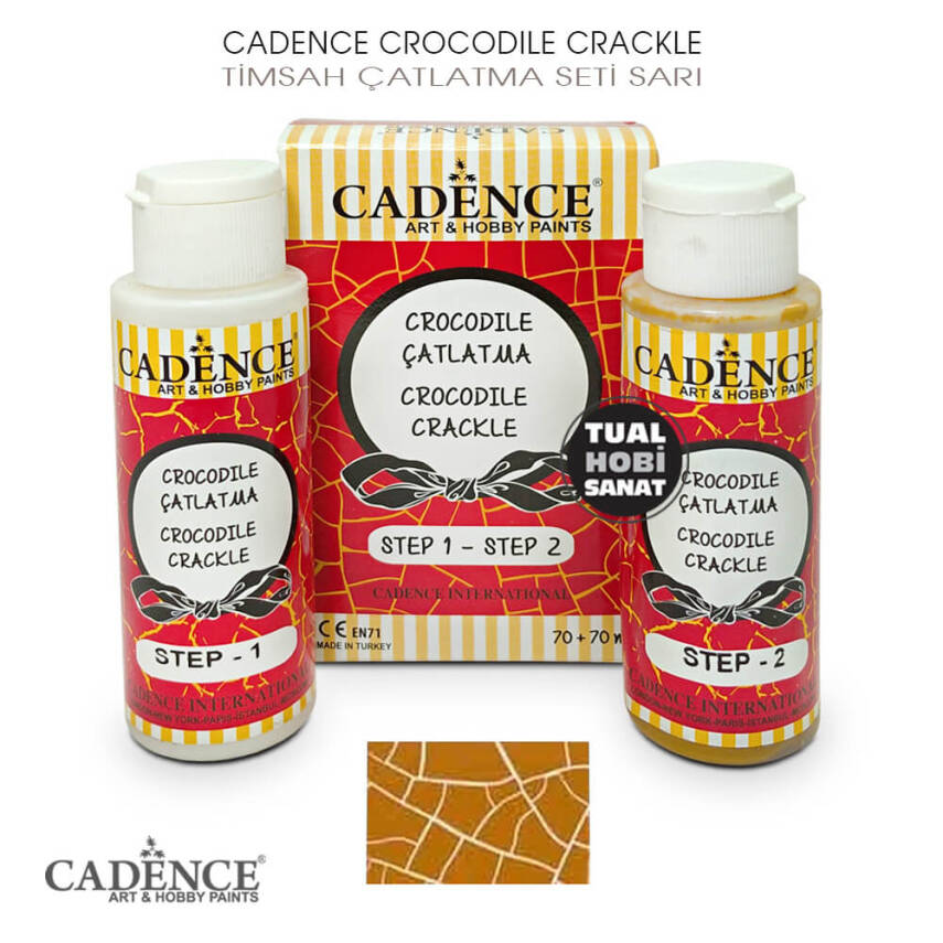 Cadence Crocodile Timsah Çatlatma Medyumu 1005 Oksit Sarı - 1