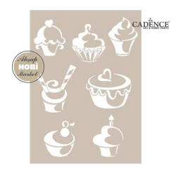 Cadence Cup Kek Desenli Stencil Şablon AS440 - Cadence