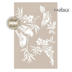 Cadence Daldaki Kuşlar Temalı Stencil Şablon AS502 - Cadence