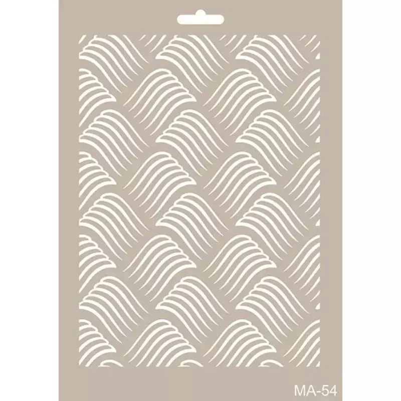 Cadence Dalga Desenli Stencil Şablon MA54 - 1