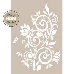 Cadence Dallı Çiçekli Stencil Şablon AS475 - Cadence