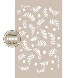 Cadence Dallı Yapraklı Stencil Şablon AS416 - Cadence