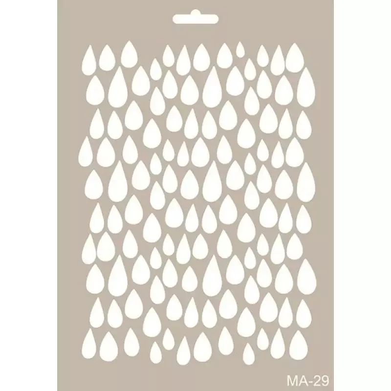 Cadence Damla Desenli Stencil Sablon MA29 - 1
