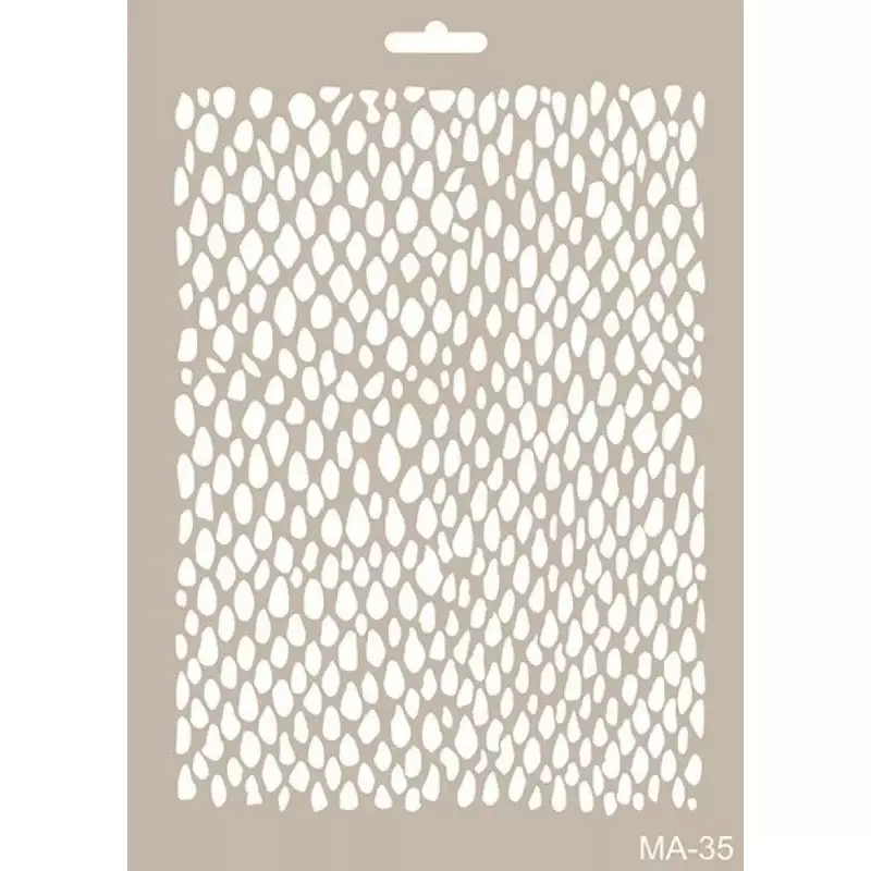 Cadence Damla Desenli Stencil Sablon MA35 - 1