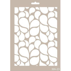 Cadence Damla Motifi Temali Mix Media Stencil MA23 - Cadence