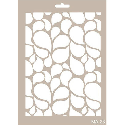 Cadence Damla Motifi Temali Mix Media Stencil MA23 - 1