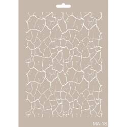 Cadence Dar Çatlaklı Duvar Temali Mix Media Stencil MA18 - Cadence