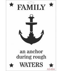 Cadence Deniz ve Aile Temalı Stencil Şablon AS604 - Cadence