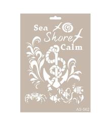Cadence Deniz ve Çapa Temalı Stencil Şablon AS562 - Cadence
